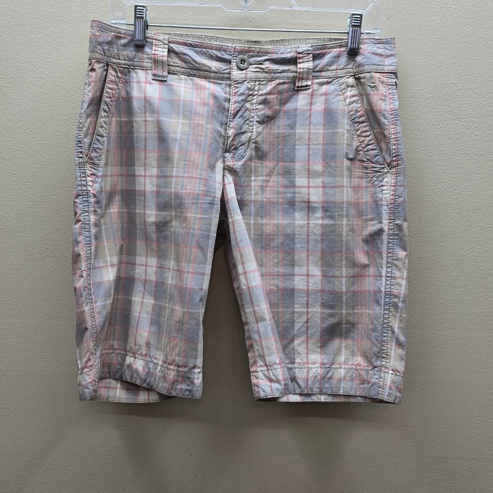Vintage Abercrombie & Fitch Plaid Bermuda Shorts Summer Outdoor Multicolor SZ 4